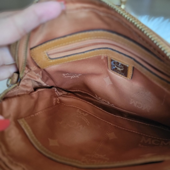 100% Authentic congnac MCM vintage crossbody bag - Picture 9 of 15